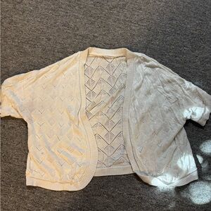 89th & Madison Cream Open-Front Cardigan